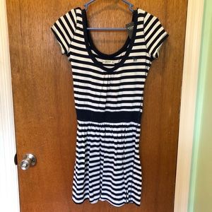 Abercrombie and Fitch Striped Dress, Navy, Medium